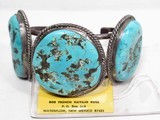 Navajo Old Pawn Vintage Turquoise Bracelet - 1 of 11