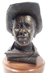 Collection of 4 Bronze Busts by Texas Artist Don Ray - 8 of 24