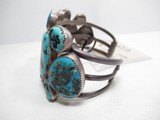 Navajo Old Pawn Vintage Turquoise and Silver Bracelet - 5 of 8