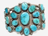 Navajo Old Pawn Vintage Turquoise Bracelet - 2 of 7