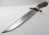 Nice Unmarked Antique Bowie Knife - 8 of 10