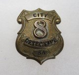 Extremely Rare Pre 1900 S.A.P.D. Detective Badge - 1 of 3