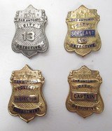 4 Early San Antonio Police Dept. Detective Badges - 1 of 9