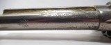 FINE FACTORY ENGRAVED COLT SINGLE ACTION ARMY 109 YEARS OLD from COLLECTING TEXAS – 45 CAL. 5 1/2” BARREL – NICKEL with GOLD TRIM – SHIPPED to H&D FOL - 12 of 20