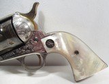 FINE FACTORY ENGRAVED COLT SINGLE ACTION ARMY 109 YEARS OLD from COLLECTING TEXAS – 45 CAL. 5 1/2” BARREL – NICKEL with GOLD TRIM – SHIPPED to H&D FOL - 2 of 20