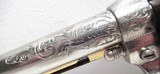 FINE FACTORY ENGRAVED COLT SINGLE ACTION ARMY 109 YEARS OLD from COLLECTING TEXAS – 45 CAL. 5 1/2” BARREL – NICKEL with GOLD TRIM – SHIPPED to H&D FOL - 6 of 20
