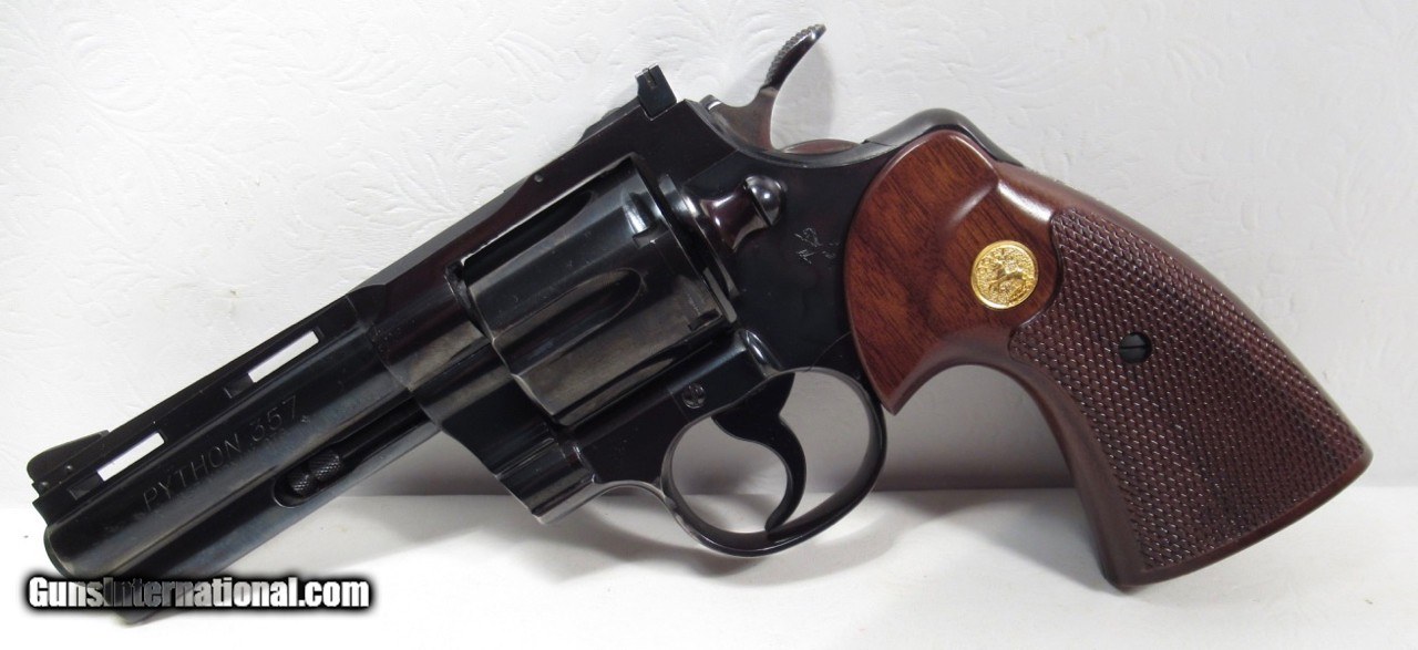 NICE EARLY COLT PYTHON from COLLECTING TEXAS – COLT PYTHON 4” BARREL ...