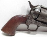ANTIQUE DECORATED COLT SAA 44-40 SMOOTH BORE from COLLECTING TEXAS – CRUDELY ENGRAVED – SILVER DECORATED WELL USED COLT SINGLE ACTION ARMY – MADE 1884 - 2 of 21
