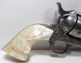 REALLY NICE FACTORY ENGRAVED 111 YEAR-OLD COLT SINGLE ACTION ARMY 45 from COLLECTING TEXAS – CARVED STEER HEAD PEARL GRIPS – SHIPPED 1911 - 2 of 20