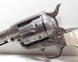 REALLY NICE FACTORY ENGRAVED 111 YEAR-OLD COLT SINGLE ACTION ARMY 45 from COLLECTING TEXAS – CARVED STEER HEAD PEARL GRIPS – SHIPPED 1911 - 7 of 20