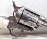 REALLY NICE FACTORY ENGRAVED 111 YEAR-OLD COLT SINGLE ACTION ARMY 45 from COLLECTING TEXAS – CARVED STEER HEAD PEARL GRIPS – SHIPPED IN 1911 - 3 of 20