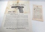 COLT MODEL 1908 HAMMERLESS POCKET PISTOL in ORIGINAL BOX with ALL PAPERS from COLLECTING TEXAS - .380 Cal. – SHIPPED to FITCH’S HOME for the SOLIDERS - 17 of 22