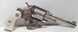 RARE FACTORY ENGRAVED COLT DOUBLE ACTION from COLLECTING TEXAS – COLT OFFICIAL POLICE TWO-TONE NICKEL REVOLVER – CIRCA 1952 - 7 of 18