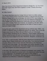 Rare San Antonio Police Detective Badge – Circa 1927 - 5 of 6