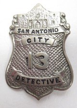 4 Early San Antonio Police Dept. Detective Badges - 2 of 9