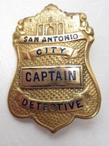 4 Early San Antonio Police Dept. Detective Badges - 8 of 9