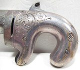 FINE NATIONAL ARMS CO. DERINGER No.1 MADE by MOORE from COLLECTING TEXAS – 41 RF CALIBER – SILVER PLATED BRASS FRAME - 5 of 13