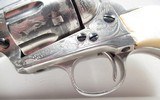 FACTORY ENGRAVED COLT SAA 45 from COLLECTING TEXAS – REFINISHED NICKEL PLATED with CARVED STEER-HEAD PEARL GRIPS & FIRE BLUE SCREWS - 8 of 20