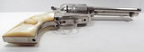 FACTORY ENGRAVED COLT SAA 45 from COLLECTING TEXAS – REFINISHED NICKEL PLATED with CARVED STEER-HEAD PEARL GRIPS & FIRE BLUE SCREWS - 15 of 20
