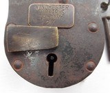 ORIGINAL ANTIQUE WINCHESTER FIREARMS FACTORY LOCK from COLLECTING TEXAS – LOCK #27 with KEYS - 4 of 8