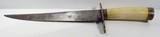 LARGE HEAVY BOWIE KNIFE from COLLECTING TEXAS – POSSIBLY CONFERATE with IVORY HANDLE - 4 of 15