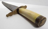 LARGE HEAVY BOWIE KNIFE from COLLECTING TEXAS – POSSIBLY CONFERATE with IVORY HANDLE - 14 of 15