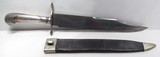 VERY NICE LARGE BOWIE KNIFE by HARRISON BROS. & HOWSON from COLLECTING TEXAS – SOLID SILVER HANDLE – 11” BLADE - 1 of 12