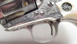 FINE FACTORY ENGRAVED COLT S.A.A. 109 YEARS OLD from COLLECTING TEXAS – 45 CAL. 5 1/2” BARREL – NICKEL with GOLD TRIM – SHIPPED to H&D FOLSOM ARMS Co. - 4 of 21
