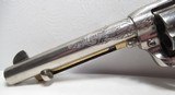 FINE FACTORY ENGRAVED COLT S.A.A. 109 YEARS OLD from COLLECTING TEXAS – 45 CAL. 5 1/2” BARREL – NICKEL with GOLD TRIM – SHIPPED to H&D FOLSOM ARMS Co. - 5 of 21