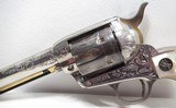 FINE FACTORY ENGRAVED COLT S.A.A. 109 YEARS OLD from COLLECTING TEXAS – 45 CAL. 5 1/2” BARREL – NICKEL with GOLD TRIM – SHIPPED to H&D FOLSOM ARMS Co. - 3 of 21