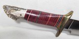 OUTSTANDING HANDMADE SILVEY CUSTOM KNIFE with ORIGINAL SHEATH from COLLECTING TEXAS - 2 of 14