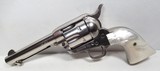 COLT SAA 45 – NICKEL and PEARL GRIPPED – MADE 1921 from COLLECTING TEXAS – GREAT SHOOTER/COLLECTOR REVOLVER - 5 of 19