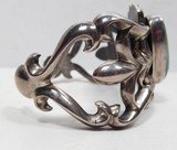 NAVAJO SILVER & TURQUOISE SANDCAST BRACELET from COLLECTING TEXAS – MARKED “WBM” and “NAVAJO” – MADE by WILBUR MANNING - 5 of 6