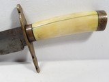 LARGE HEAVY BOWIE KNIFE from COLLECTING TEXAS – POSSIBLY CONFERATE with IVORY HANDLE - 2 of 15