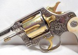 FANTASTIC ENGRAVED and HISTORIC COLT NEW SERVICE 44 RUSSIAN & SPECIAL REVOLVER from COLLECTING TEXAS – NICKEL and GOLD FINISH - 3 of 22