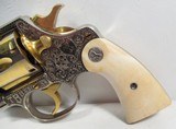 FANTASTIC ENGRAVED and HISTORIC COLT NEW SERVICE 44 RUSSIAN & SPECIAL REVOLVER from COLLECTING TEXAS – NICKEL and GOLD FINISH - 2 of 22