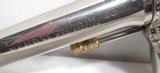 FANTASTIC ENGRAVED and HISTORIC COLT NEW SERVICE 44 RUSSIAN & SPECIAL REVOLVER from COLLECTING TEXAS – NICKEL and GOLD FINISH - 6 of 23