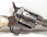 KANSAS SHIPPED FACTORY ENGRAVED COLT S.A.A. REVOLVER from COLLECTING TEXAS – GOLD GILT CYLINDER with CARVED PEARL GRIPS - 1901 - 3 of 20