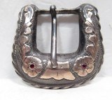 HIGH QUALITY BELT BUCKLE and KEEPERS from COLLECTING TEXAS – MARKED STERLING and 10K - 5 of 8