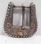 FINE SILVER and GOLD BELT BUCKLE from COLLECTING TEXAS - 1 of 4