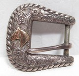 FINE SILVER and GOLD BELT BUCKLE from COLLECTING TEXAS - 2 of 4