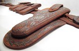 VERY FANCY SILVER LACED MEXICAN HOLSTER and BELT from COLLECTING TEXAS – for a 45 AUTO with MAGAZINE and CARTRIDGE LOOPS - 8 of 15