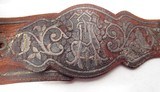 VERY FANCY SILVER LACED MEXICAN HOLSTER and BELT from COLLECTING TEXAS – for a 45 AUTO with MAGAZINE and CARTRIDGE LOOPS - 11 of 15