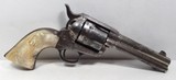 KANSAS SHIPPED FACTORY ENGRAVED COLT S.A.A. REVOLVER from COLLECTING TEXAS – GOLD GILT CYLINDER with CARVED PEARL GRIPS - 1901 - 1 of 20