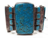 MUSEUM WORTHY HUGE NAVAJO OLD PAWN BRACELET from COLLECTING TEXAS – SUPERIOR QUALITY NAVAJO BRACELET with 3 LARGE STONES and 8 SMALL STONES