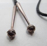 ZUNI BOLA TIE KNIFE WING – 1/2 MAN and 1/2 EAGLE from COLLECTING TEXAS – CORAL, TURQUOISE, JET, and PEARL, and SILVER - 3 of 6