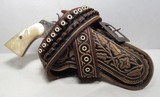 FANCY MEXICAN HOLSTER & BELT from COLLECTING TEXAS – HOLSTER & BELT for 4” - .38 CALIBER REVOLVER - 10 of 10