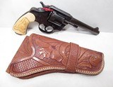 NICE EARLY COLT NEW SERVICE 44-40 REVOLVER from COLLECTING TEXAS – CARVED IVORY GRIPS with TOOLED HOLSTER - 1 of 19