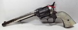 COLORFUL COLT SAA 44-40 ETCH PANEL NICKEL REVOLVER from COLLECTING TEXAS – CARVED PEARL GRIPS – 7 1/2” BARREL - 5 of 18