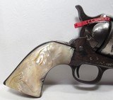 COLORFUL COLT SAA 44-40 ETCH PANEL NICKEL REVOLVER from COLLECTING TEXAS – CARVED PEARL GRIPS – 7 1/2” BARREL - 2 of 18
